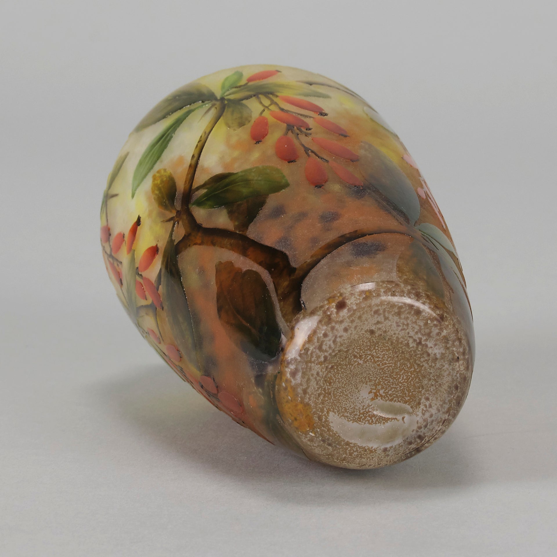 Daum Cotoneaster Vase - Art Nouveau Glass - Hickmet Fine Arts