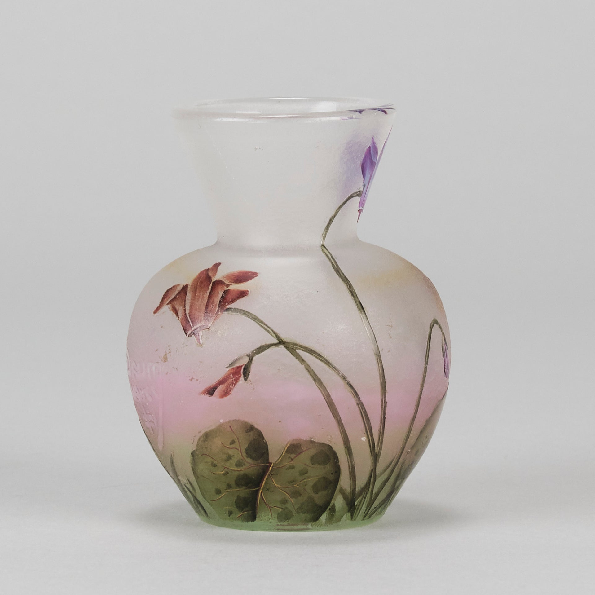 Daum Floral Vase - Art Nouveau Glass - Hickmet Fine Arts