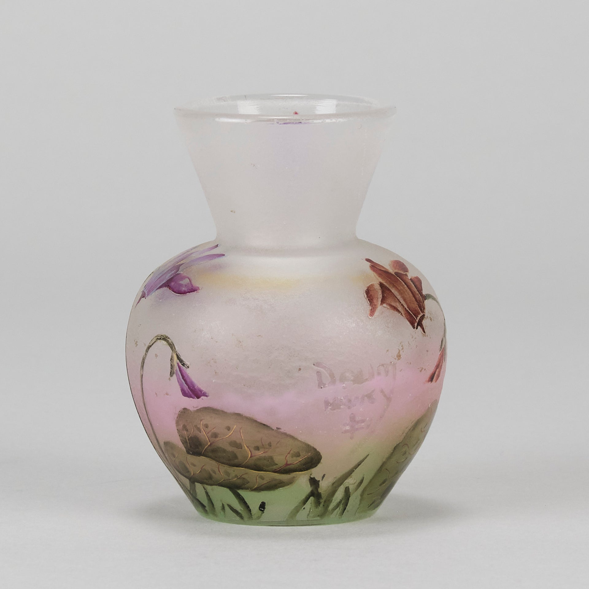 Daum Floral Vase - Art Nouveau Glass - Hickmet Fine Arts