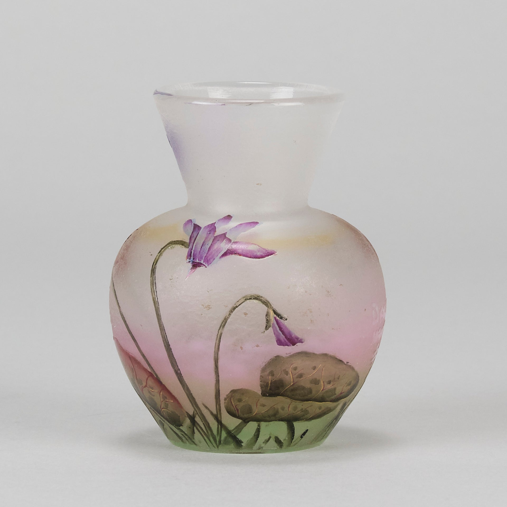 Daum Floral Vase - Art Nouveau Glass - Hickmet Fine Arts
