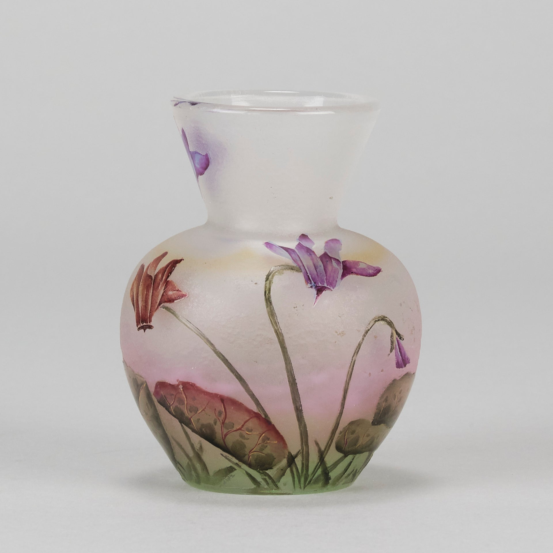 Daum Floral Vase - Art Nouveau Glass - Hickmet Fine Arts