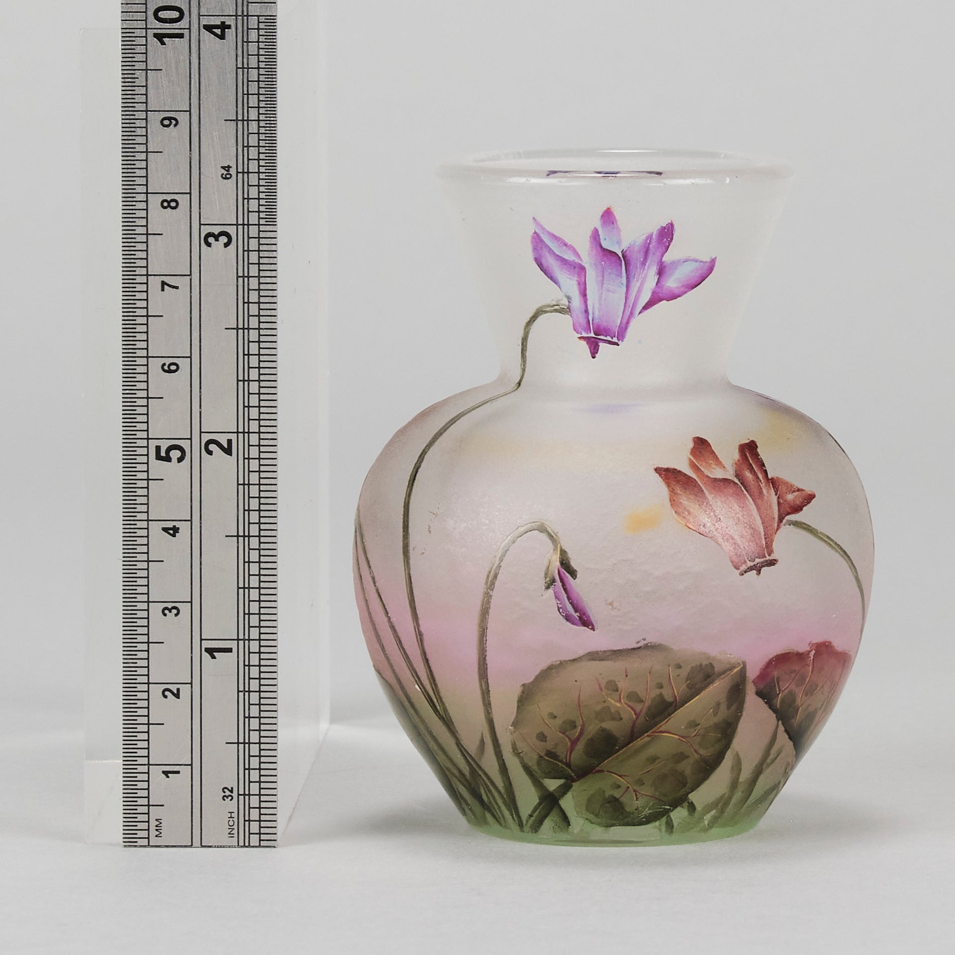 Daum Floral Vase - Art Nouveau Glass - Hickmet Fine Arts