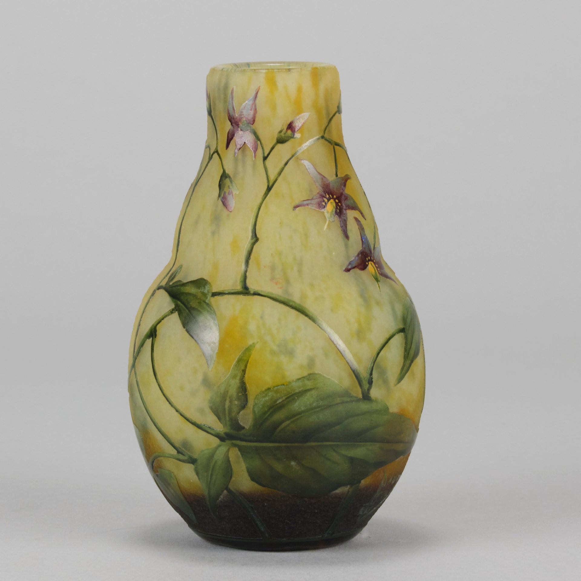 Daum Gourd Flower Vase - Art Nouveau Glass - Hickmet Fine Arts