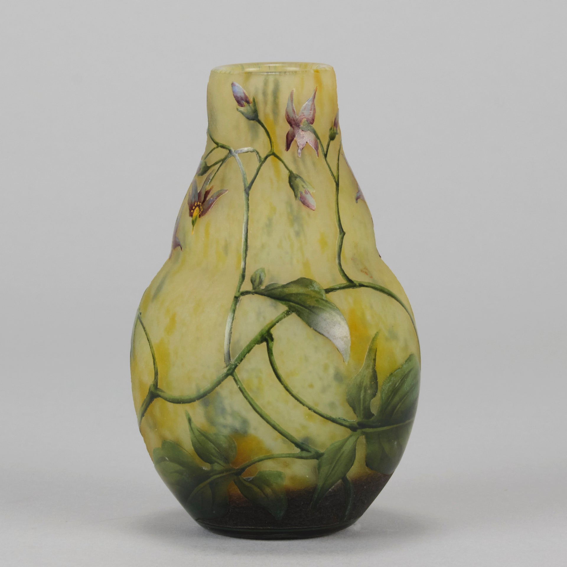 Daum Gourd Flower Vase - Art Nouveau Glass - Hickmet Fine Arts