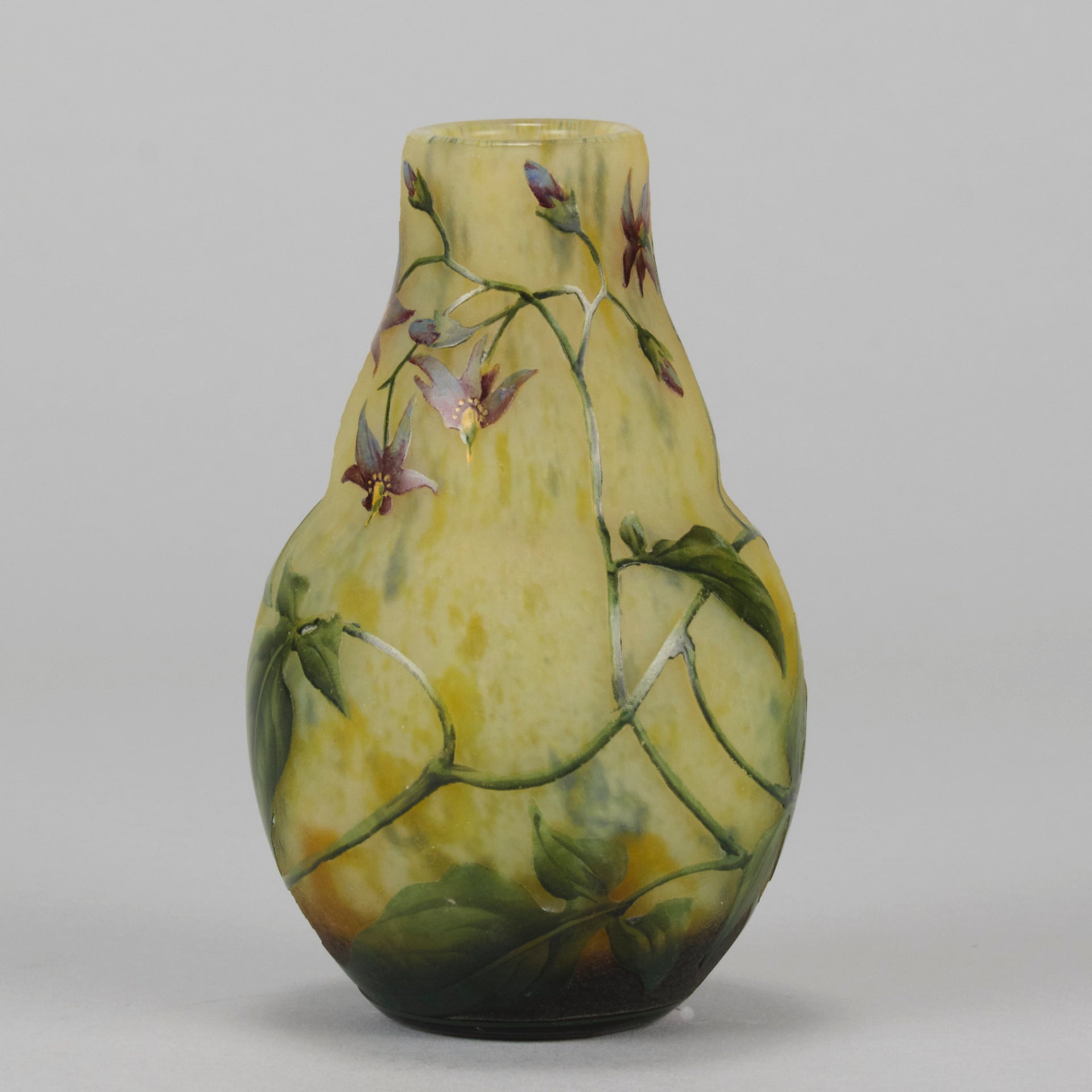 Daum Gourd Flower Vase - Art Nouveau Glass - Hickmet Fine Arts