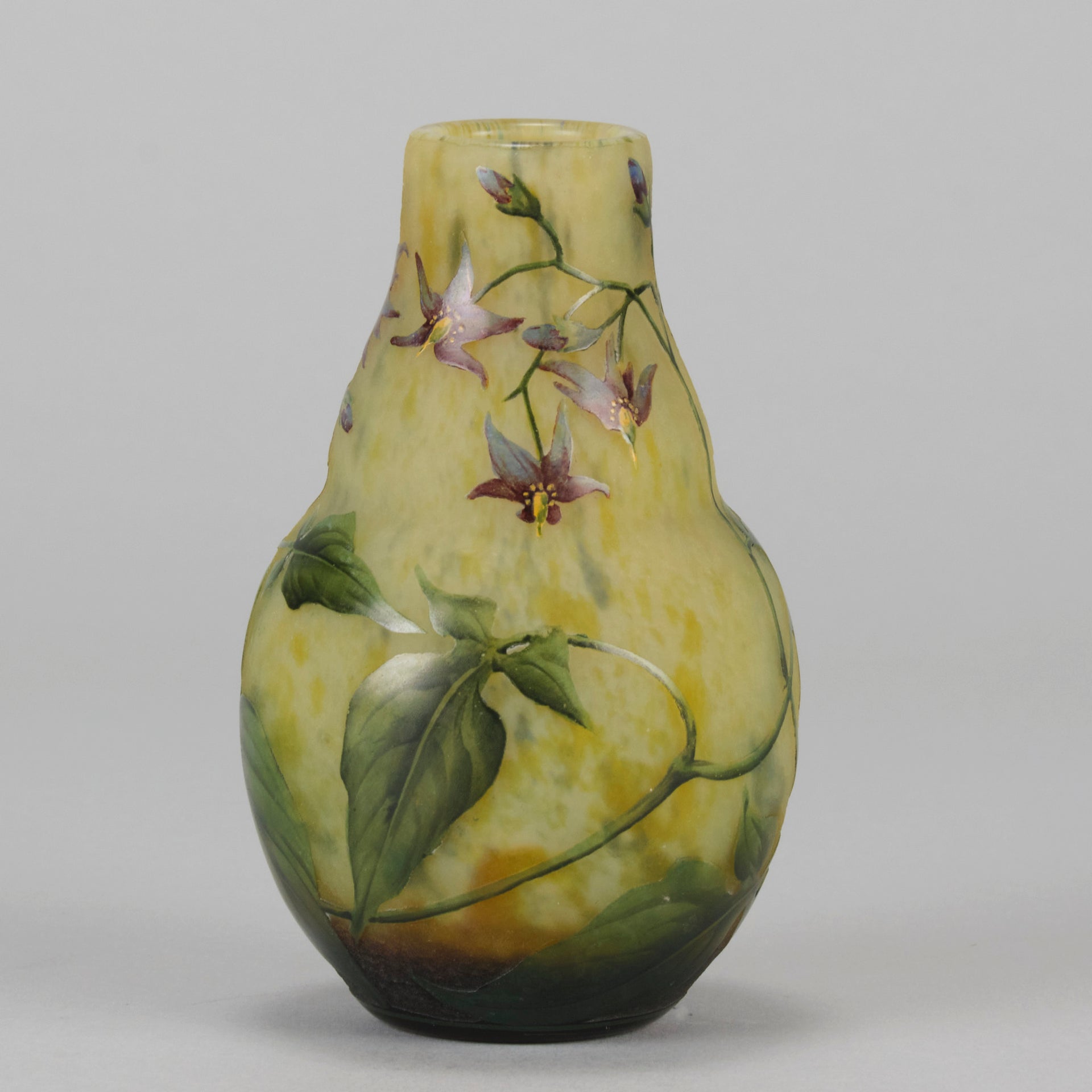 Daum Gourd Flower Vase - Art Nouveau Glass - Hickmet Fine Arts