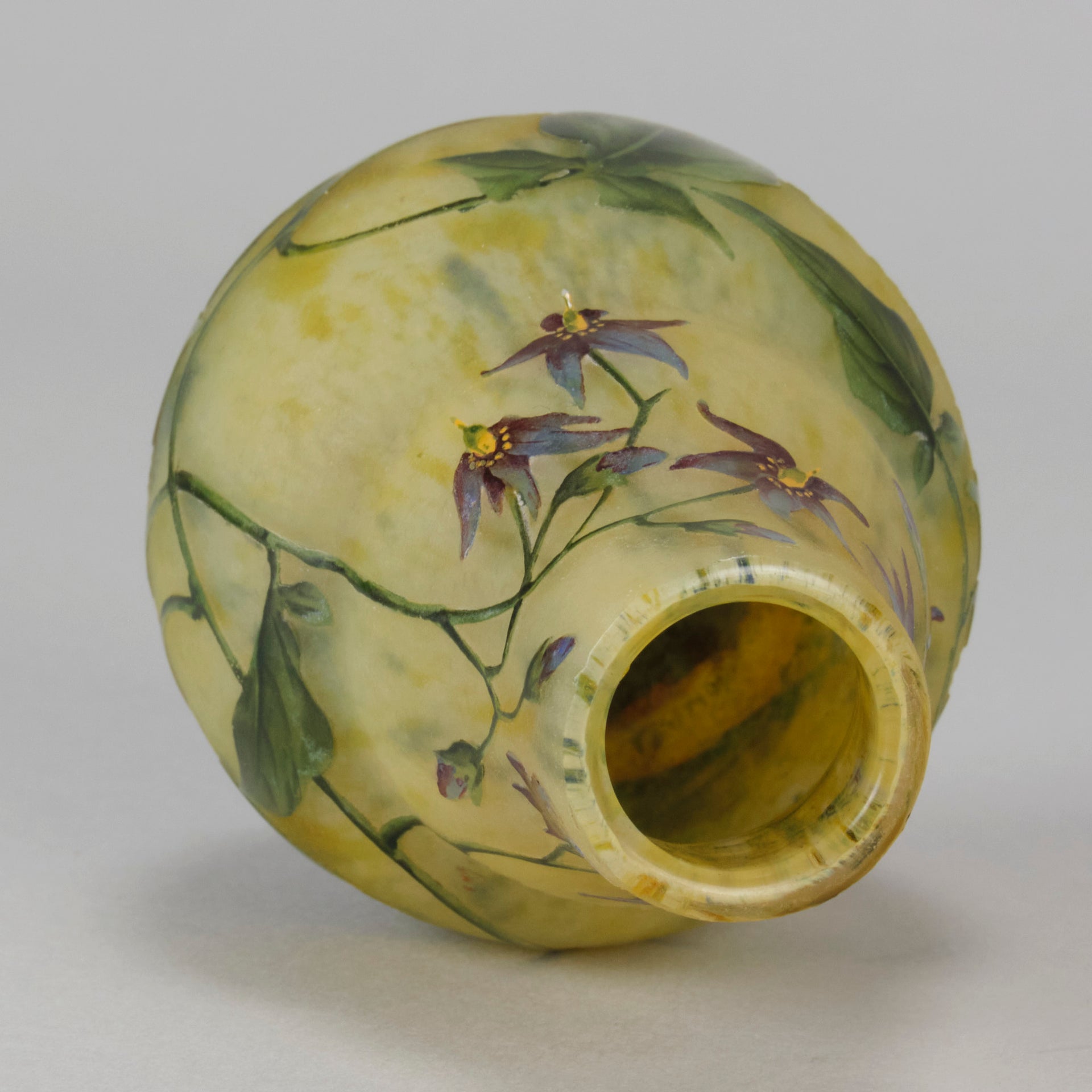 Daum Gourd Flower Vase - Art Nouveau Glass - Hickmet Fine Arts