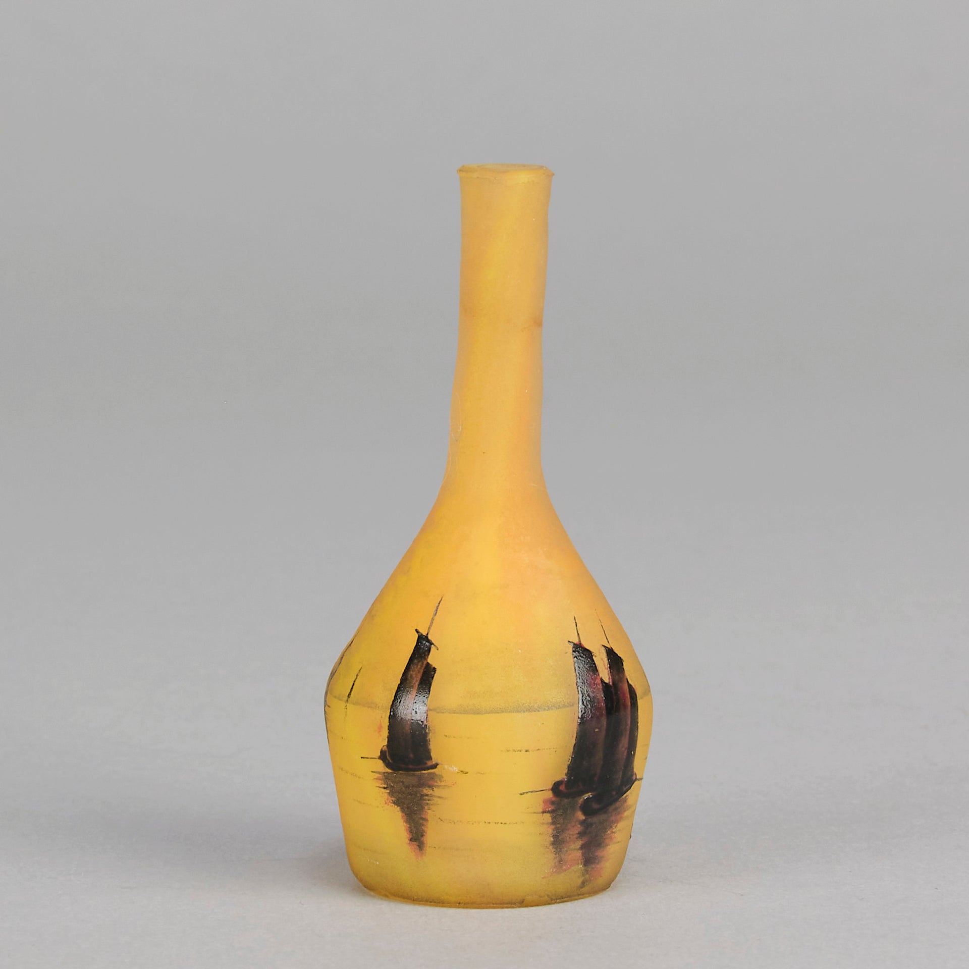 Daum Boat Vase - Art Nouveau Glass - Hickmet Fine Arts