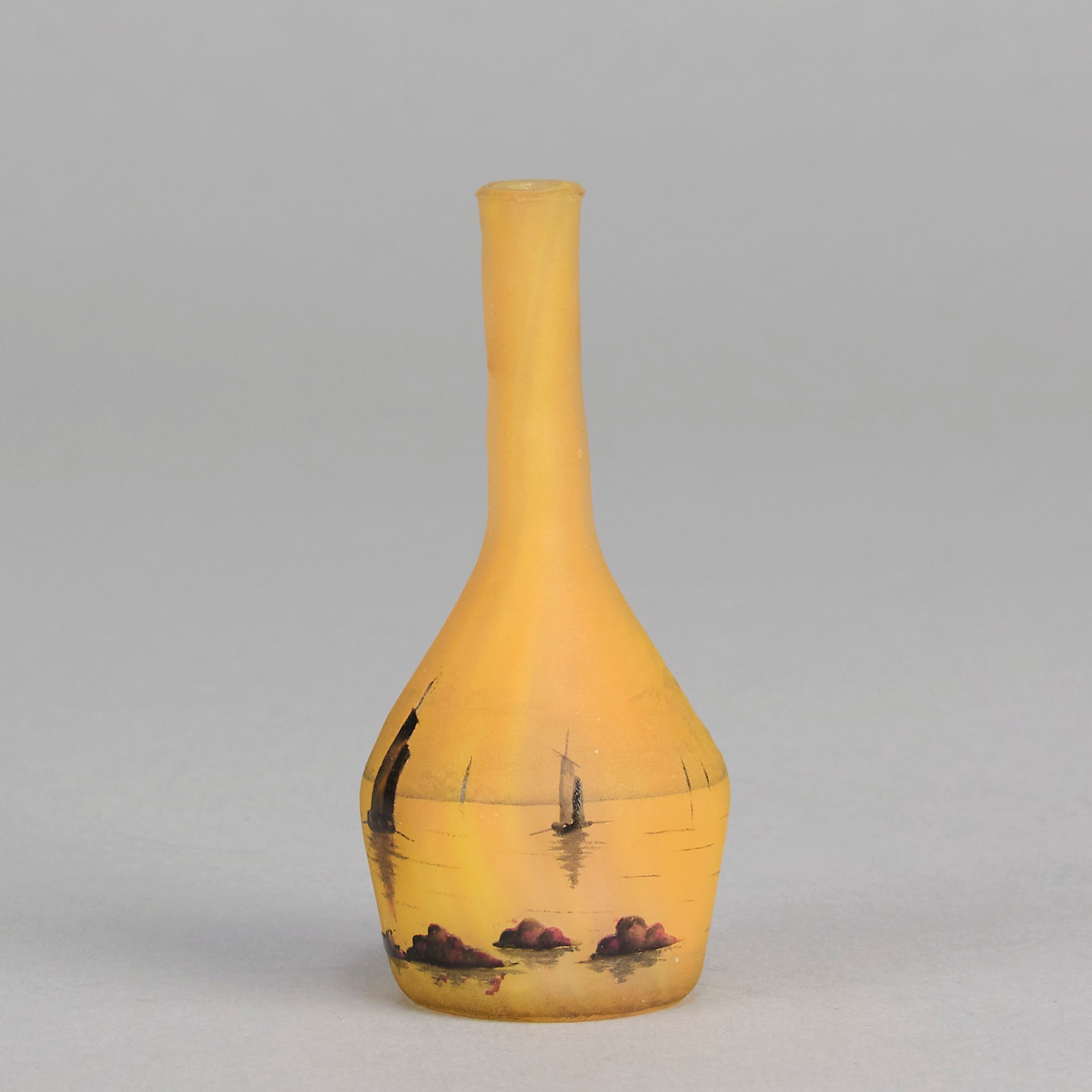 Daum Boat Vase - Art Nouveau Glass - Hickmet Fine Arts