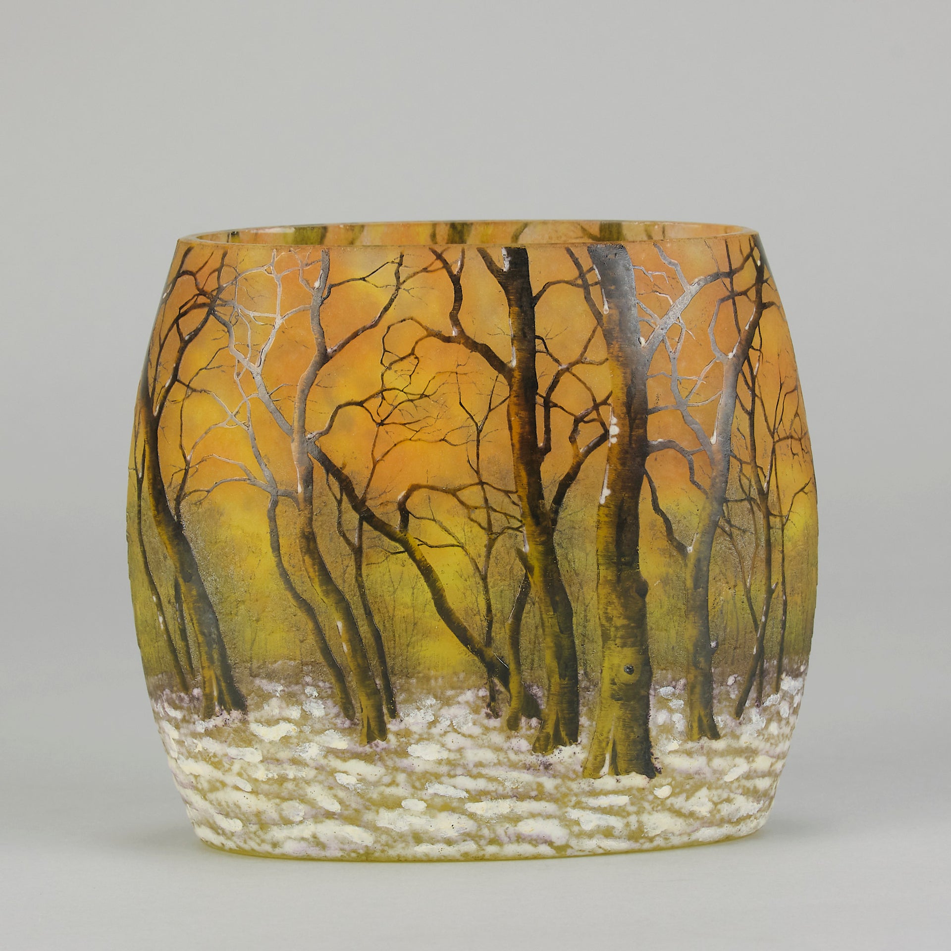 Daum Winter Vase - Art Nouveau Glass - Hickmet Fine Arts