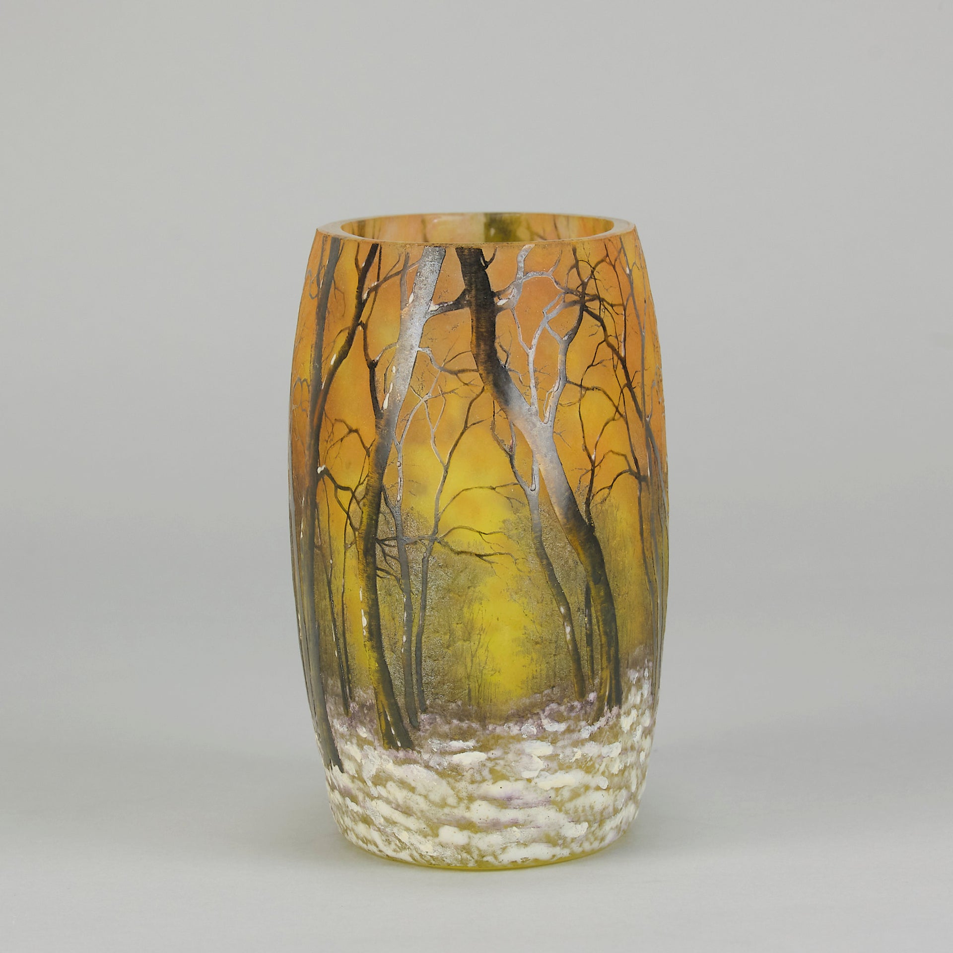 Daum Winter Vase - Art Nouveau Glass - Hickmet Fine Arts