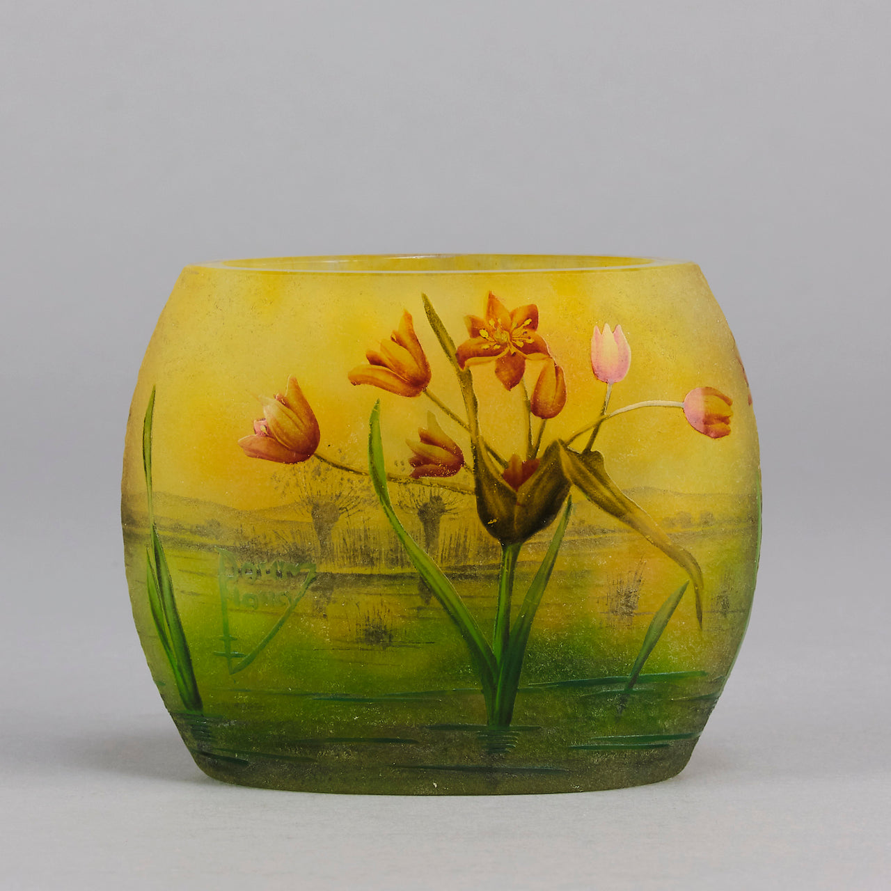 Daum Poppy Vase - Art Nouveau Glass - Hickmet Fine Arts