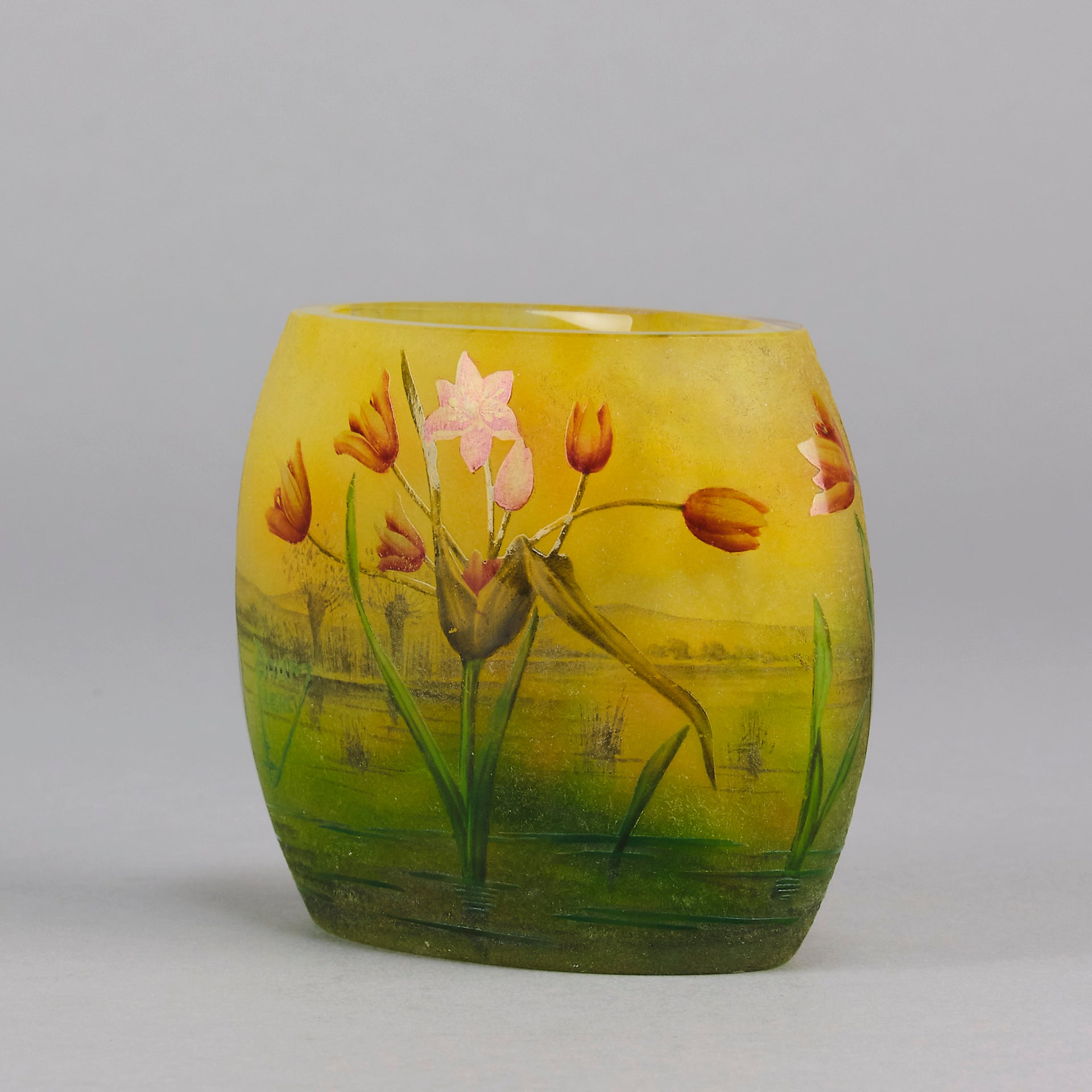 Daum Poppy Vase - Art Nouveau Glass - Hickmet Fine Arts