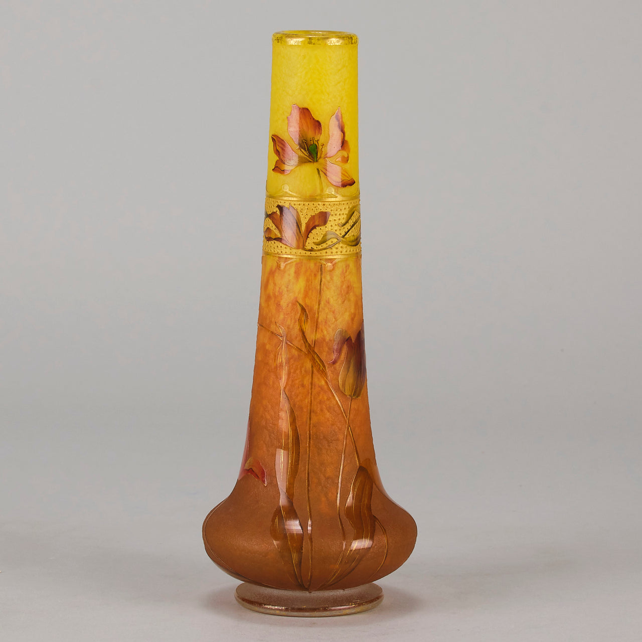 Daum Poppy Vase - Art Nouveau Glass - Hickmet Fine Arts