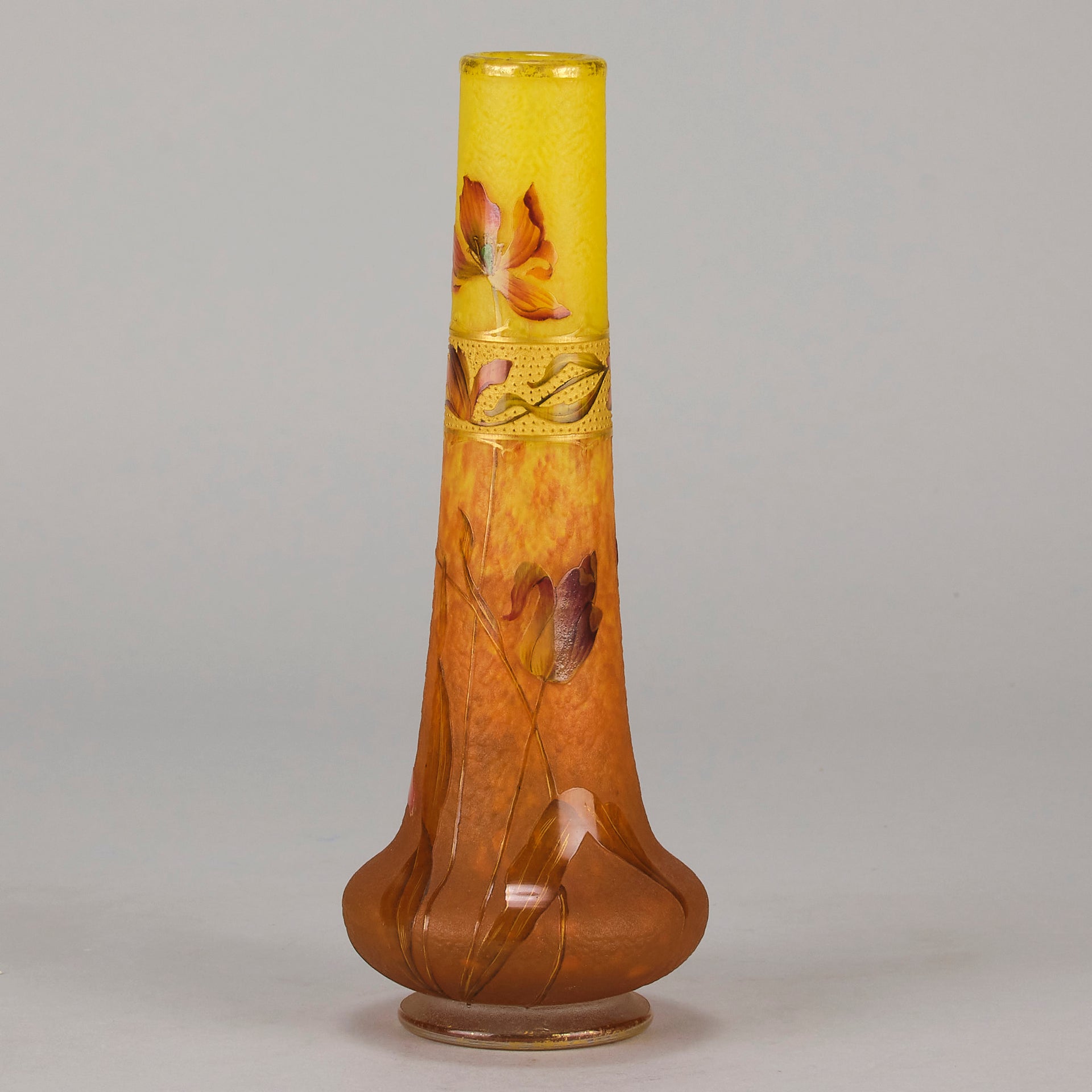 Daum Poppy Vase - Art Nouveau Glass - Hickmet Fine Arts