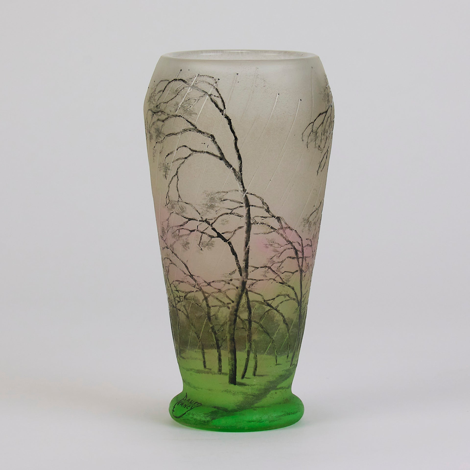 Daum Winter Vase - Art Nouveau Glass - Hickmet Fine Arts