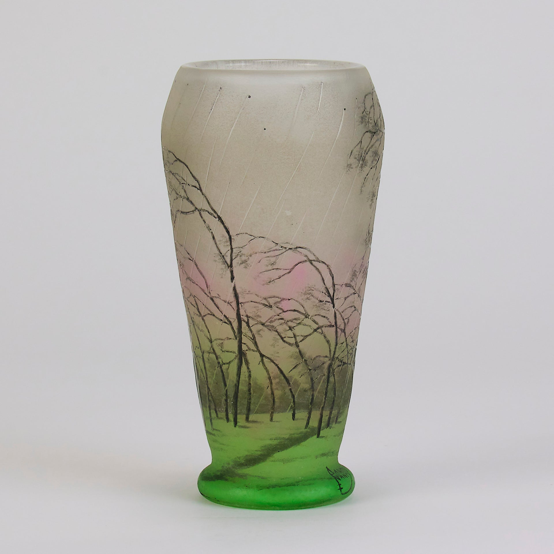 Daum Winter Vase - Art Nouveau Glass - Hickmet Fine Arts