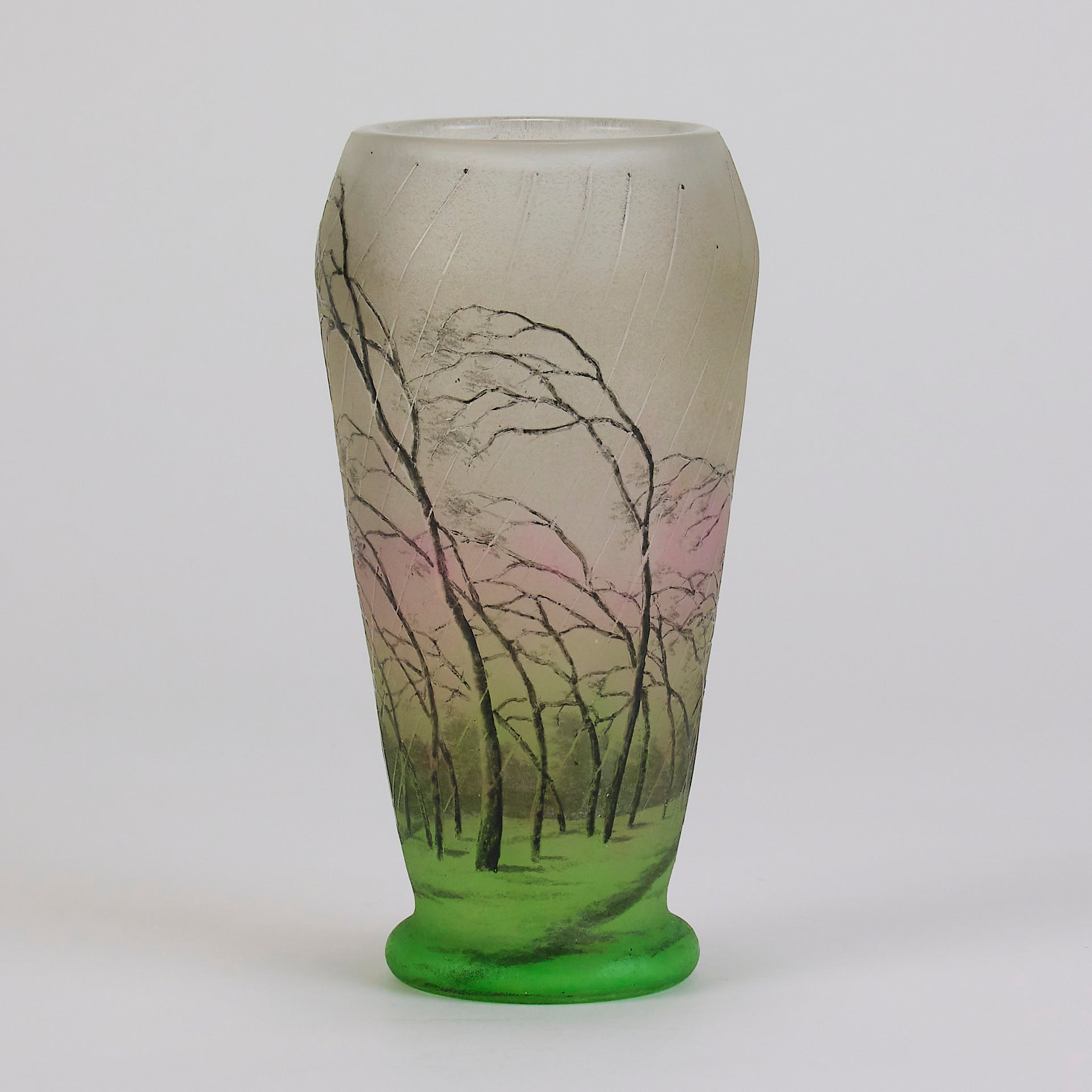 Daum Winter Vase - Art Nouveau Glass - Hickmet Fine Arts