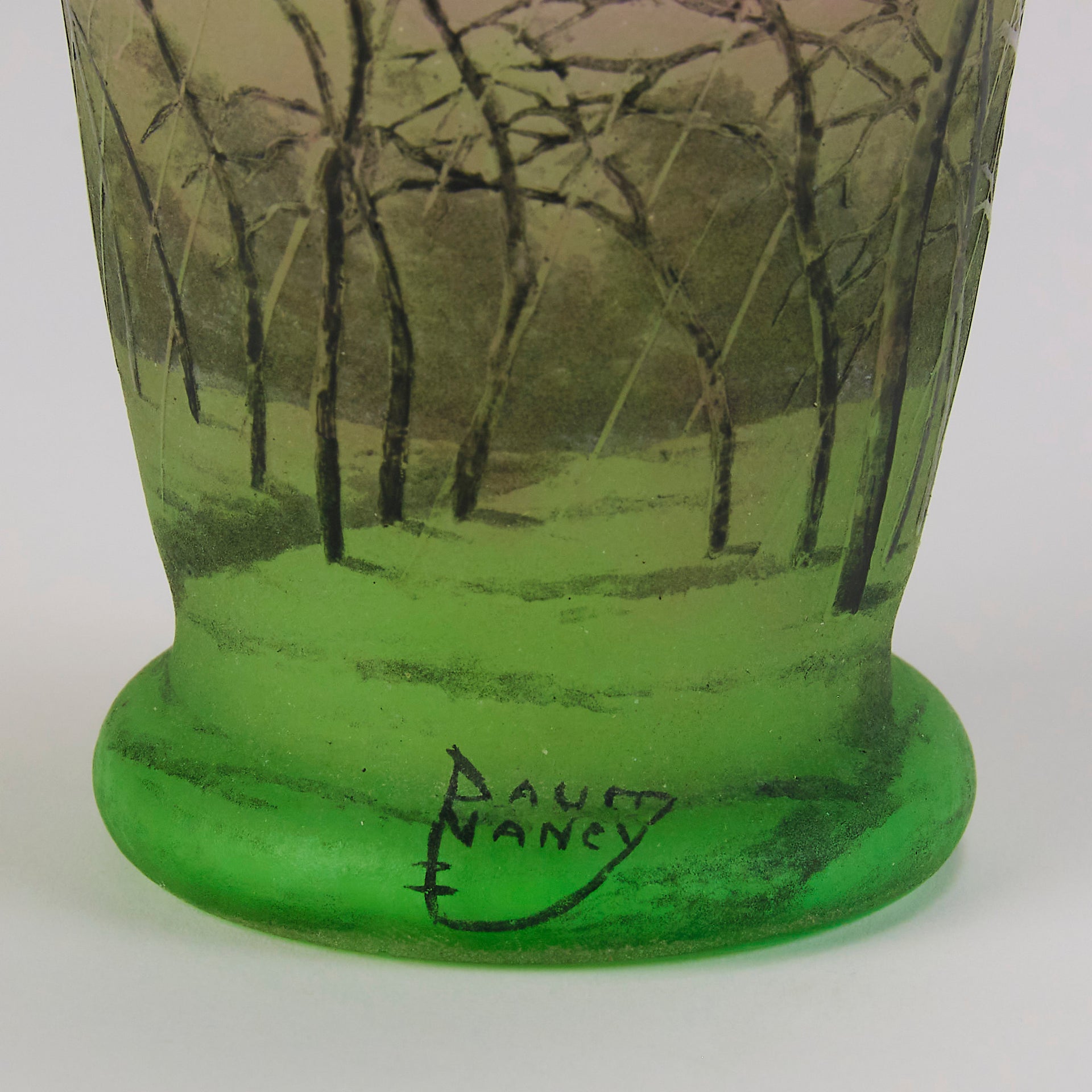 Daum Winter Vase - Art Nouveau Glass - Hickmet Fine Arts