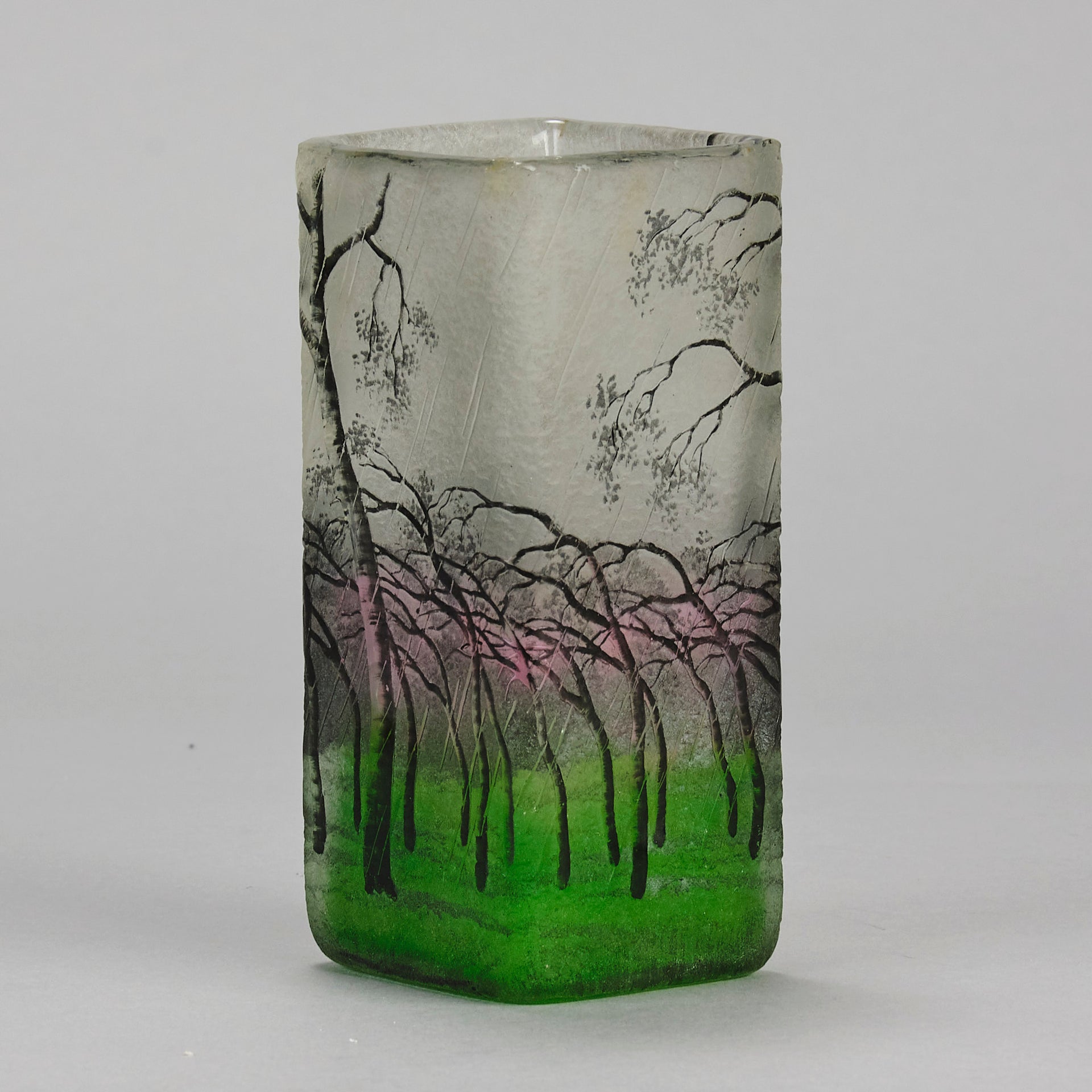 Daum Rain Vase - Art Nouveau Glass - Hickmet Fine Arts