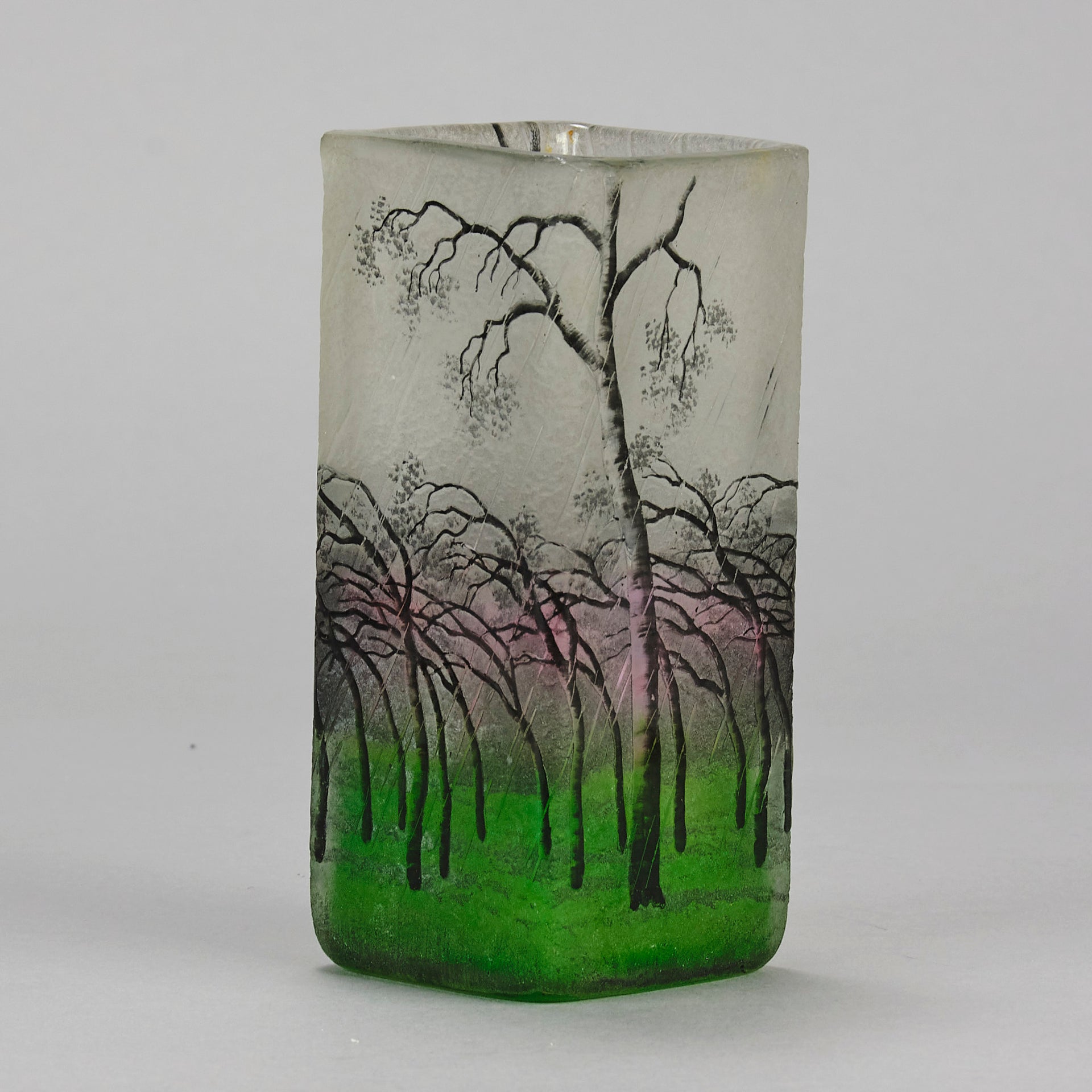 Daum Rain Vase - Art Nouveau Glass - Hickmet Fine Arts