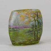 Daum Summer Landscape Vase - Art Nouveau Glass - Hickmet Fine Arts