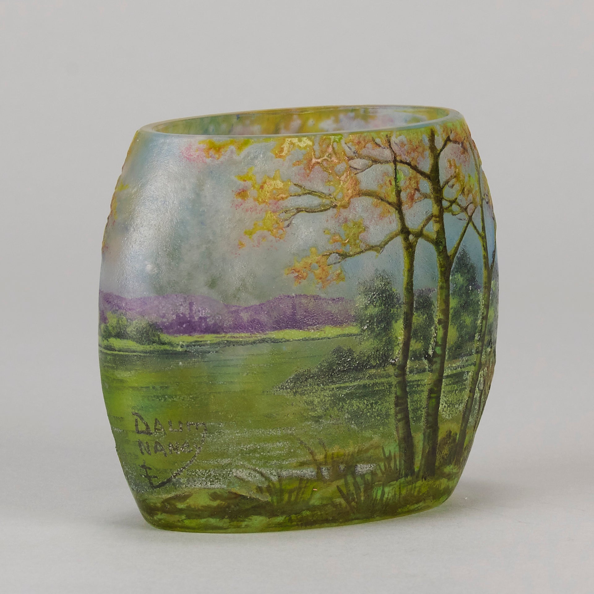 Daum Summer Landscape Vase - Art Nouveau Glass - Hickmet Fine Arts