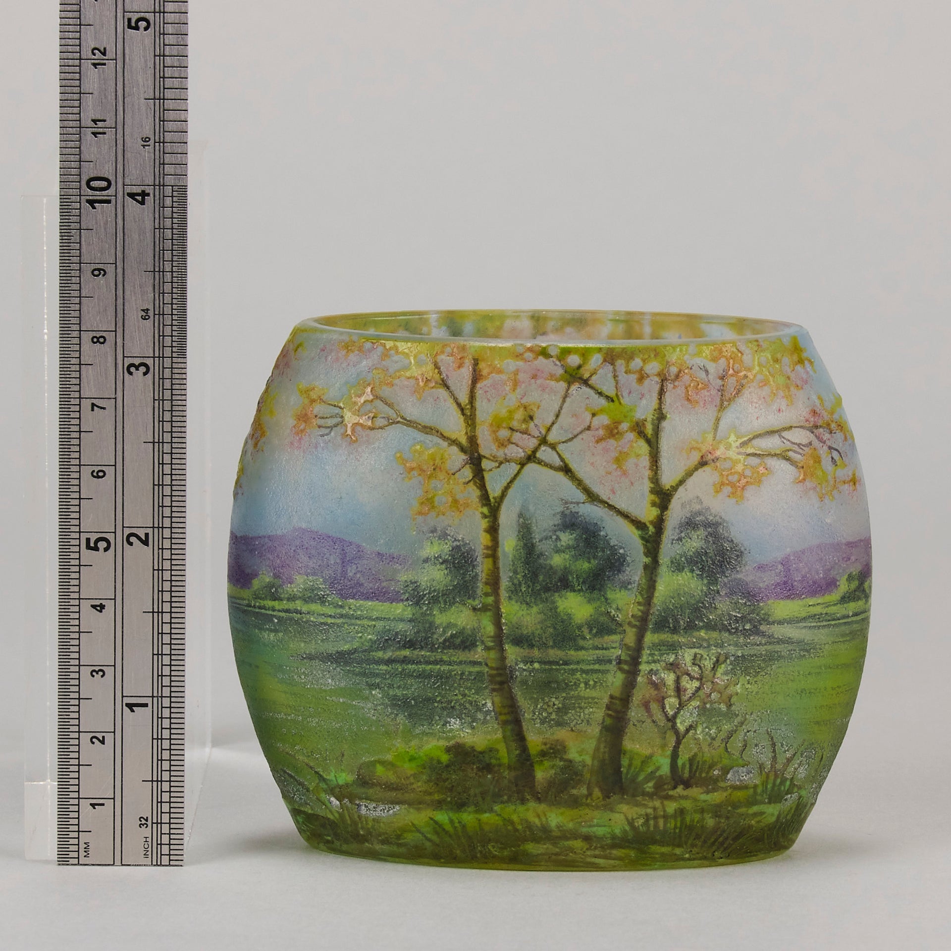 Daum Summer Landscape Vase - Art Nouveau Glass - Hickmet Fine Arts