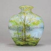 Daum Cameo Glass Summer Landscape Vase