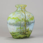 Daum Cameo Glass Summer Landscape Vase