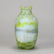 Daum Cameo Glass Summer Landscape Vase