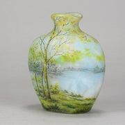 Daum Cameo Glass Summer Landscape Vase