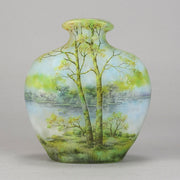 Daum Cameo Glass Summer Landscape Vase
