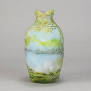 Daum Cameo Glass Summer Landscape Vase