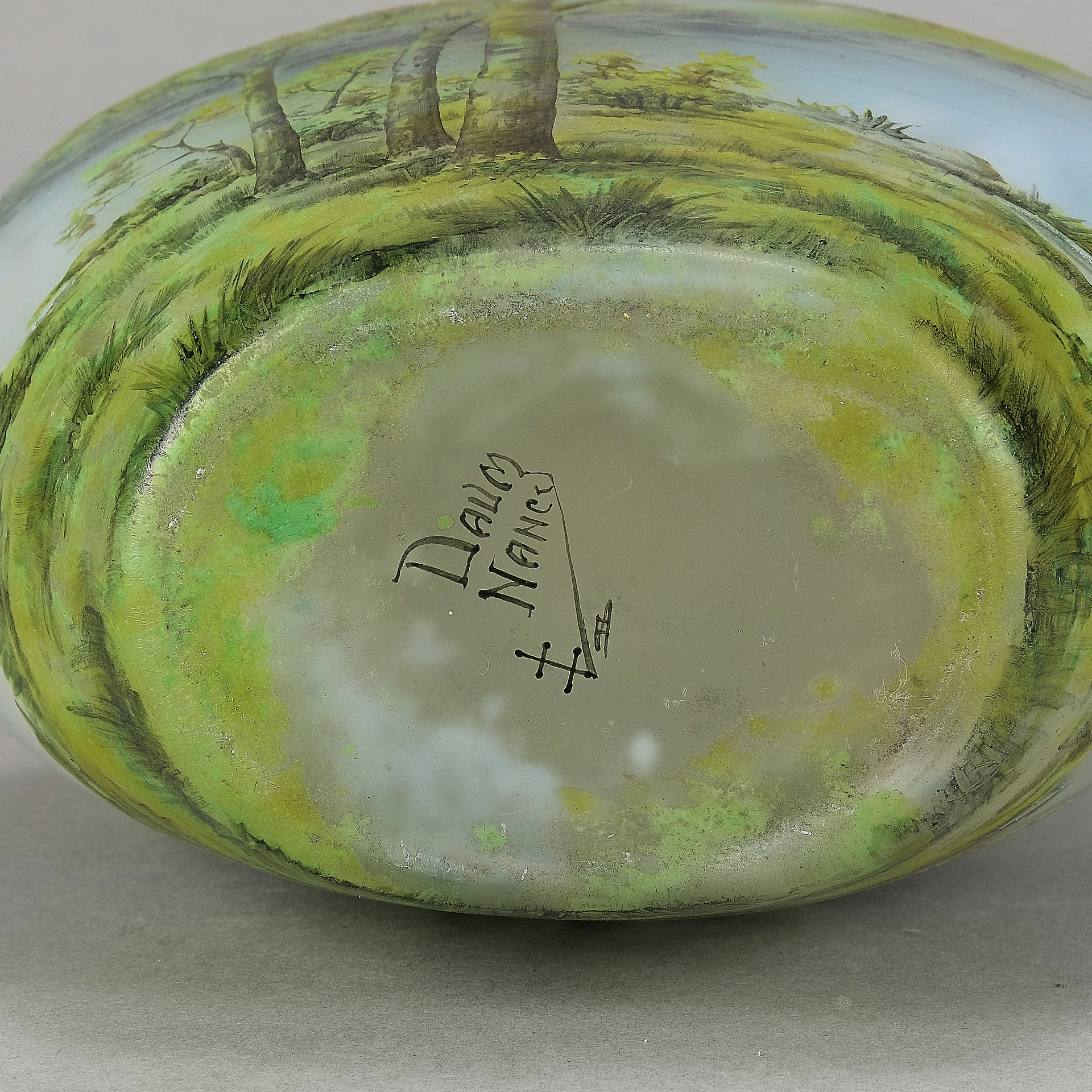 Daum Cameo Glass Summer Landscape Vase