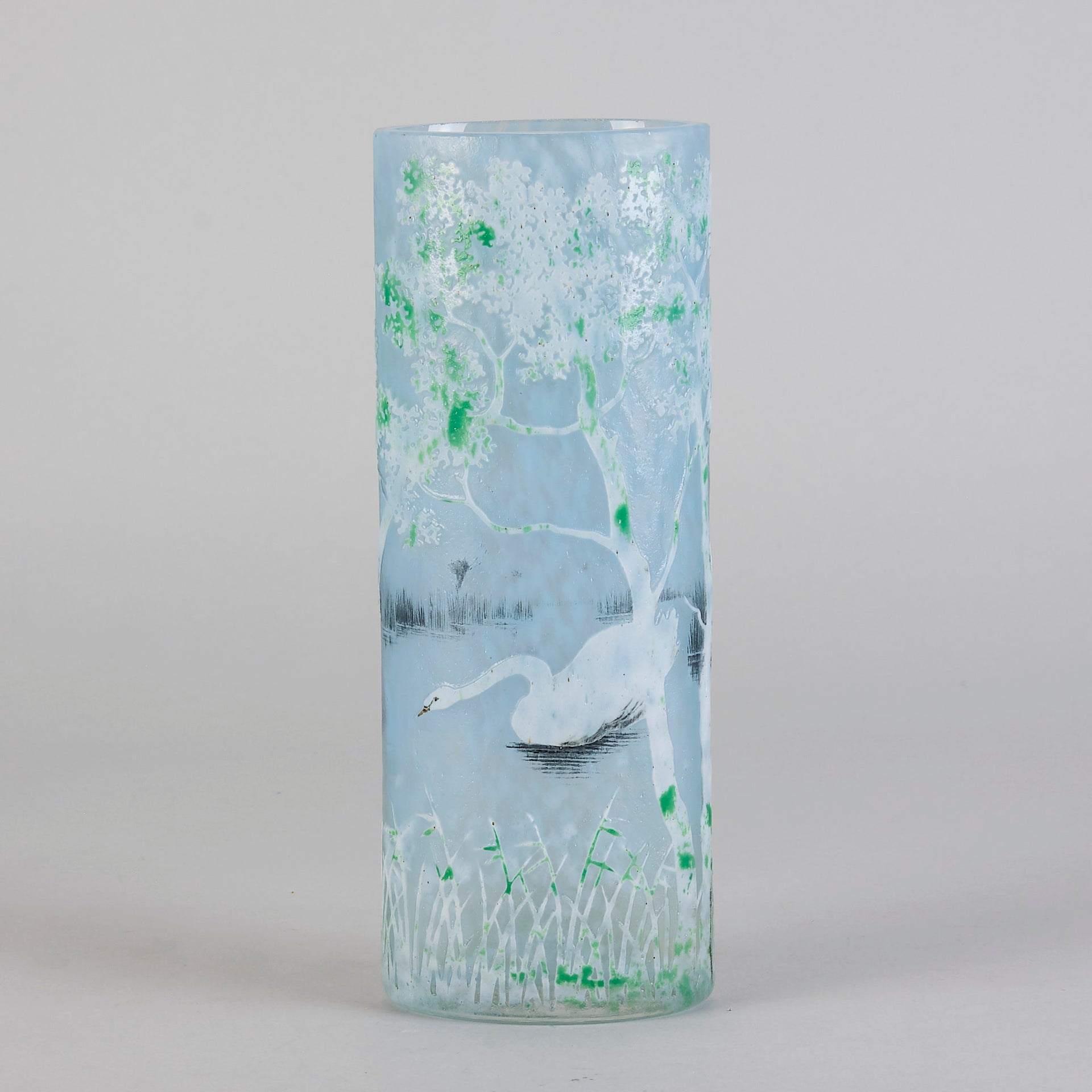 Daum Swan Vase - Art Nouveau Glass - Hickmet Fine Arts