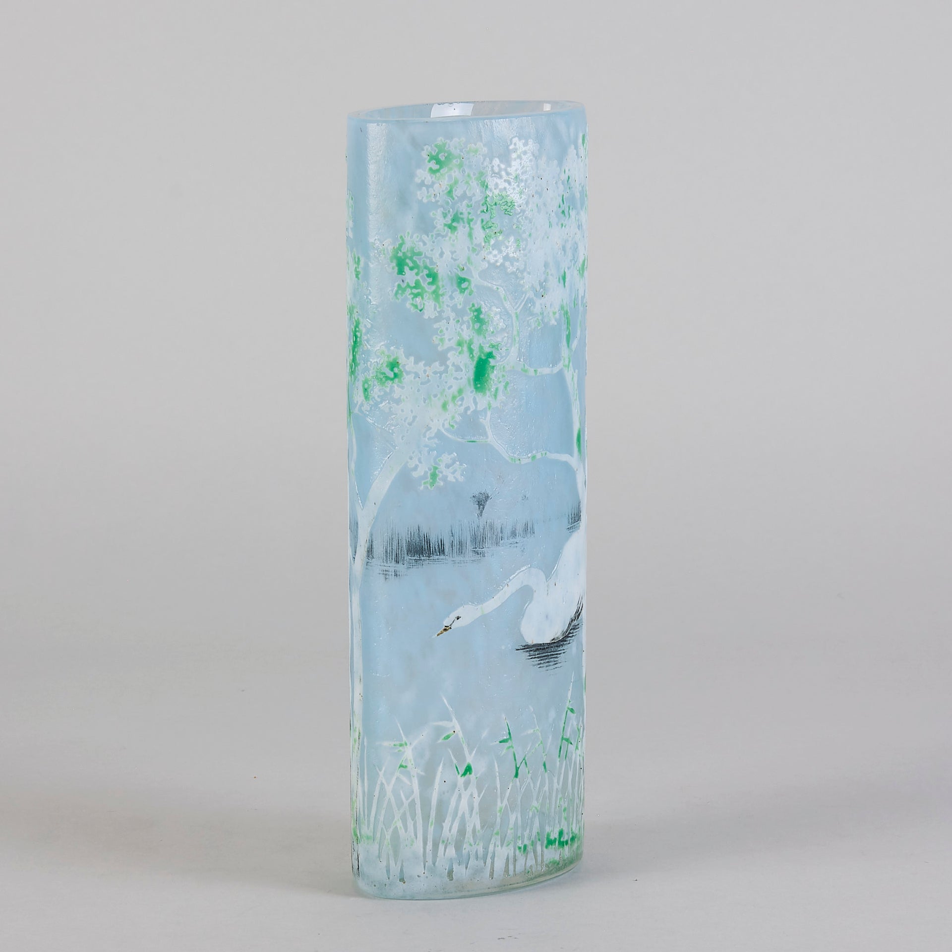 Daum Swan Vase - Art Nouveau Glass - Hickmet Fine Arts