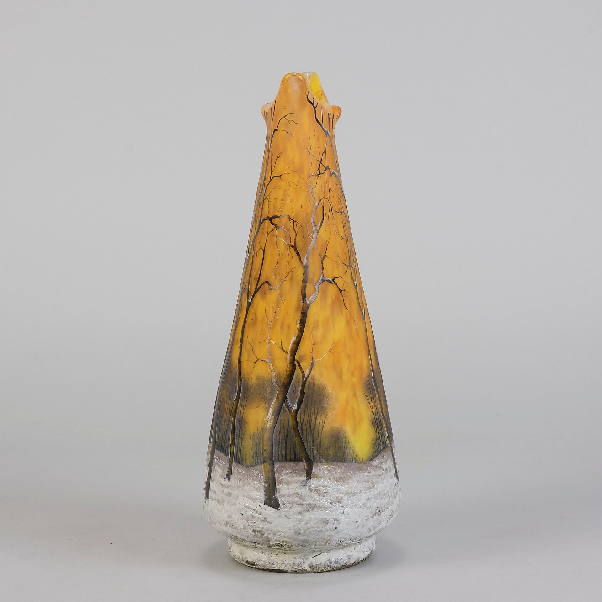 Daum Winter Vase - Art Nouveau Glass - Hickmet Fine Arts