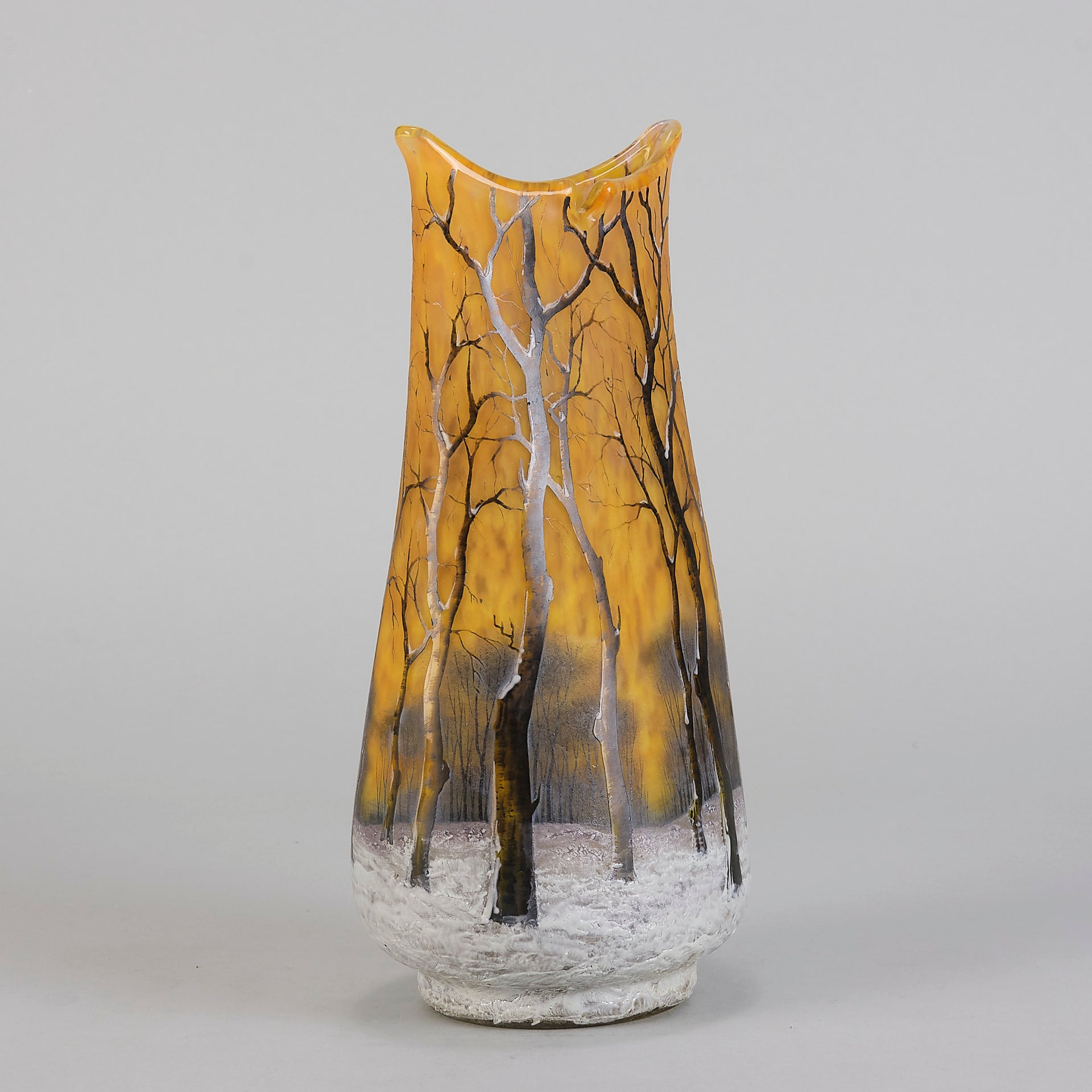 Daum Winter Vase - Art Nouveau Glass - Hickmet Fine Arts