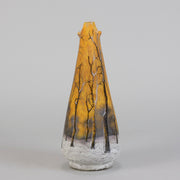 Daum Winter Vase - Art Nouveau Glass - Hickmet Fine Arts