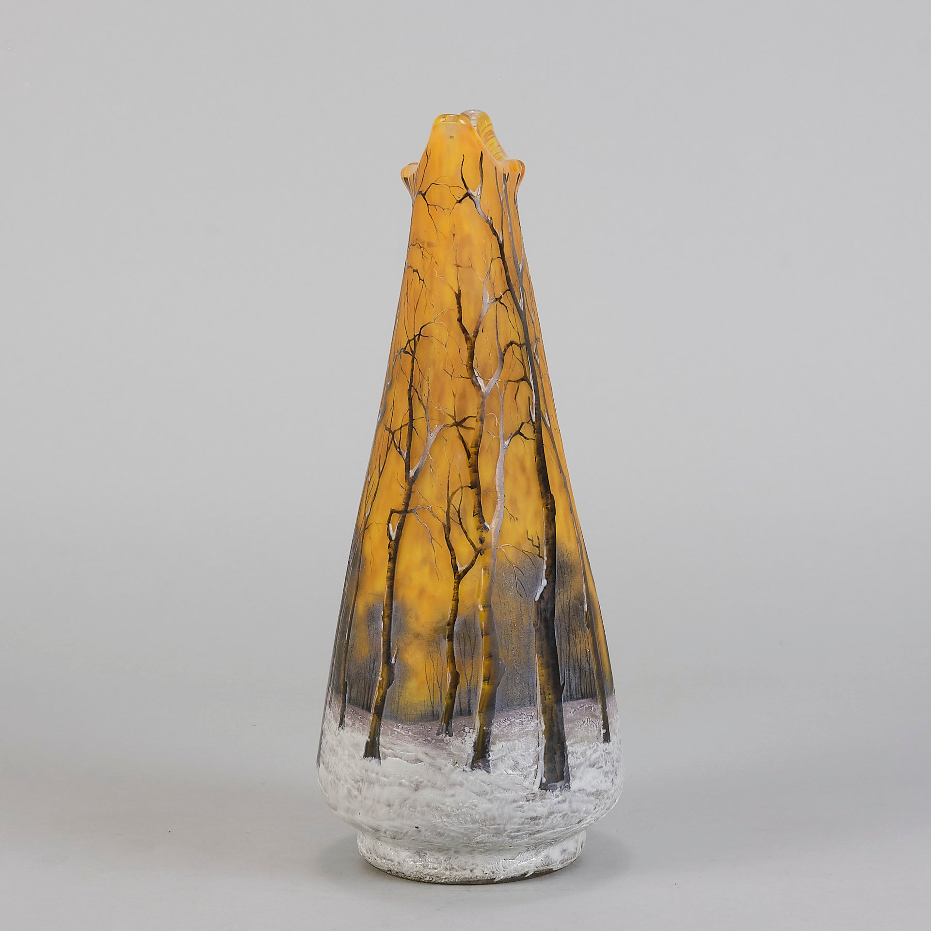 Daum Winter Vase - Art Nouveau Glass - Hickmet Fine Arts