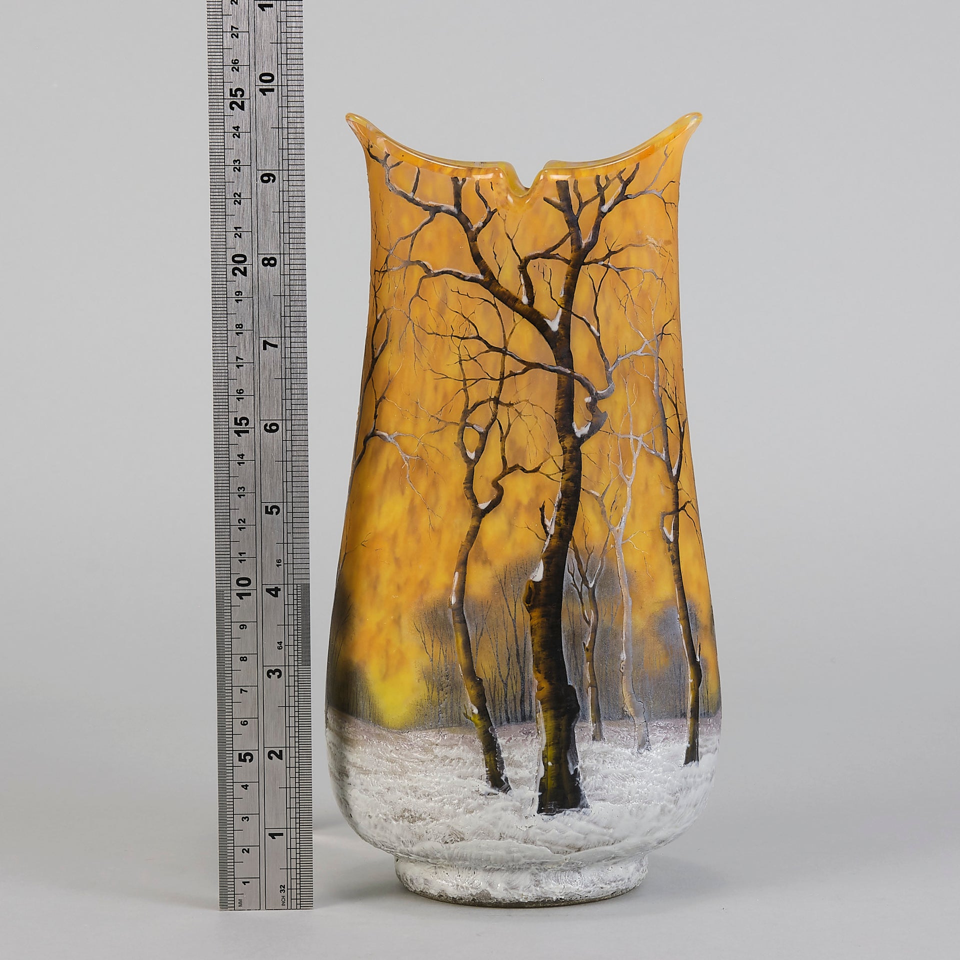 Daum Winter Vase - Art Nouveau Glass - Hickmet Fine Arts