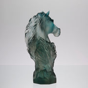 Daum Cavalcade Horse Head Chess Piece in pate de verre