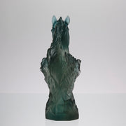 Daum Cavalcade Horse Head Chess Piece in pate de verre