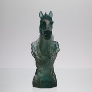 Daum Cavalcade Horse Head Chess Piece in pate de verre