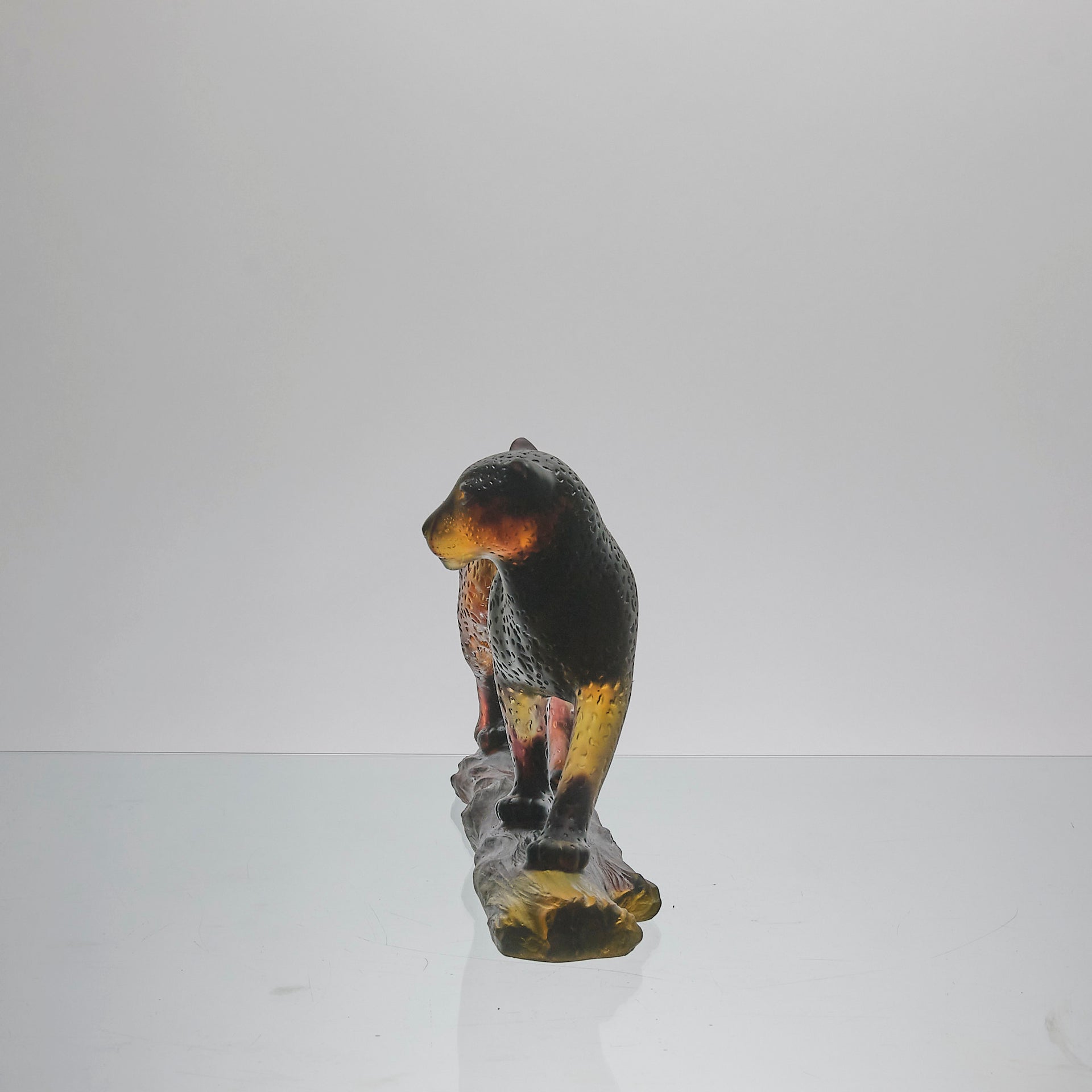 Daum pate de verre leopard