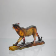 Daum pate de verre leopard