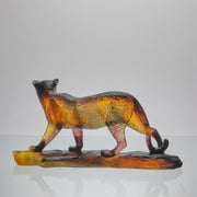 Daum pate de verre leopard