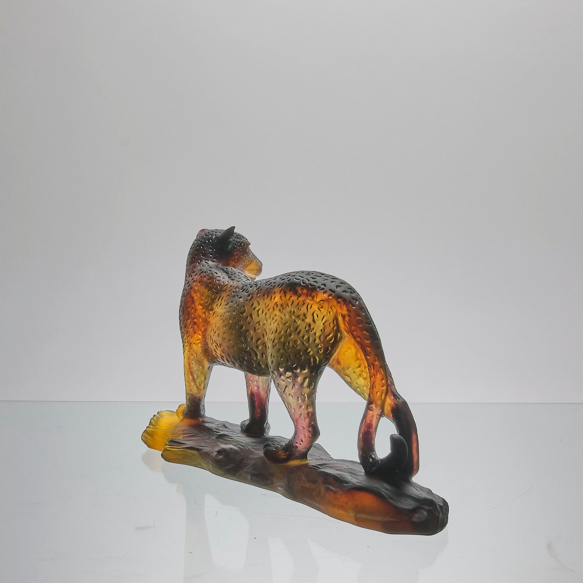 Daum pate de verre leopard