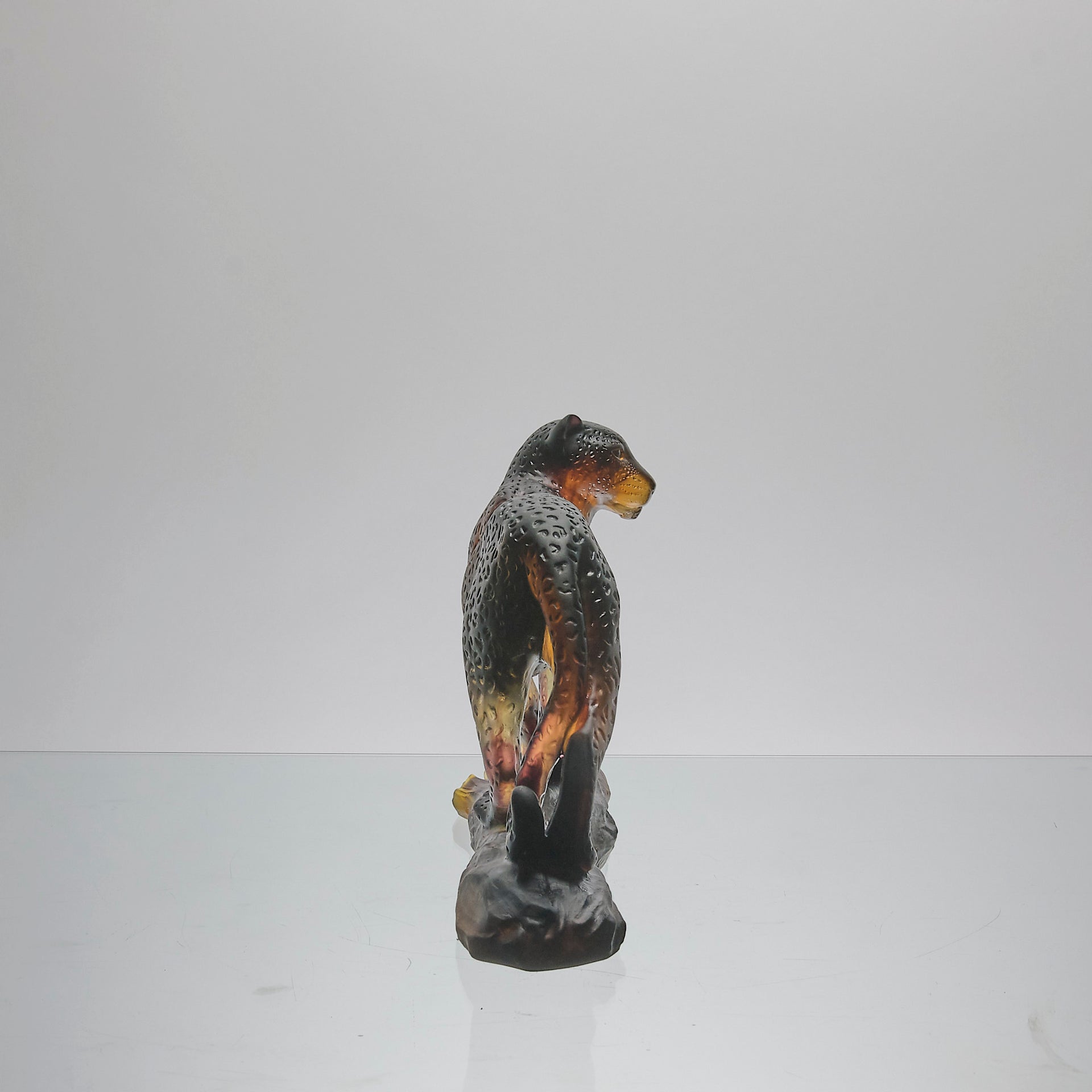 Daum pate de verre leopard